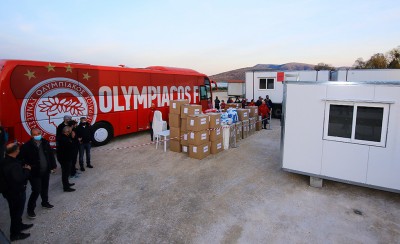 Στο Δαμάσι οι πρώτοι οικίσκοι της δωρεάς του Ολυμπιακού και του Βαγγέλη Μαρινάκη! (photos, video)